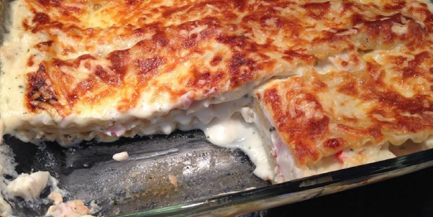 Recette: Lasagne de saumon et crevettes.